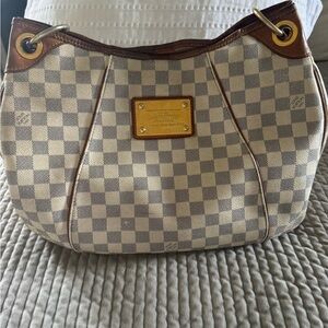 Louis Vuitton Damier Azur Galleria Pm Canvas Shoulder Bag.